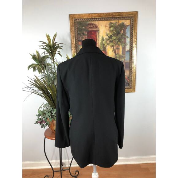 Le Suit Women Jacket Size 12 Pockets Lapel Notch Collar 3 Buttons Closure Blue - Picture 4 of 10